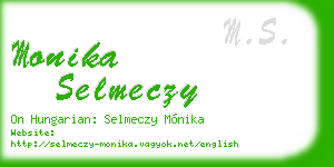 monika selmeczy business card